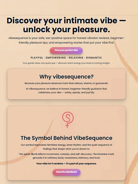 The VibeSequence homepage