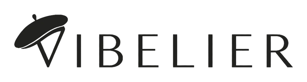 The Vibelier wordmark, its V wearing a beret