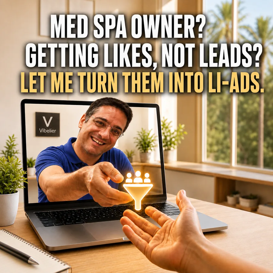 Ad: Med Spa Owner? Getting likes, not leads? Let me turn them into li-ads.