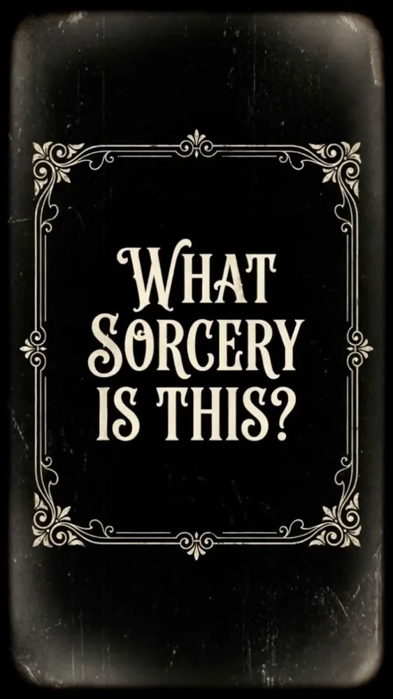 Intertitle card: What sorcery is this?